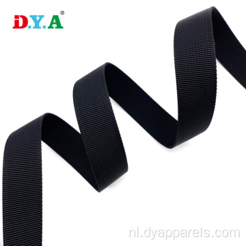 Milieuvriendelijk ylon singbing 25 mm zwart nylon hondenwebbing